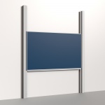 Pylonentafel, 1 Fläche, Stahlemaille blau 